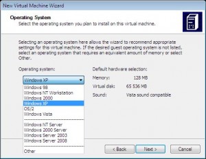 Virtual PC 2007 - операционная система на виртуальной машине