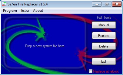Se7en File Replacer - замена системных файлов Windows 7