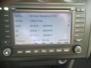 Обновите навигационное программное обеспечение MFD2 на VW Passat B6