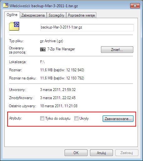 Атрибуты файлов и папок