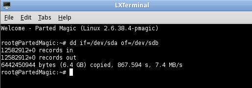 Parted Magic: копирование дисков и разделов с использованием Linux