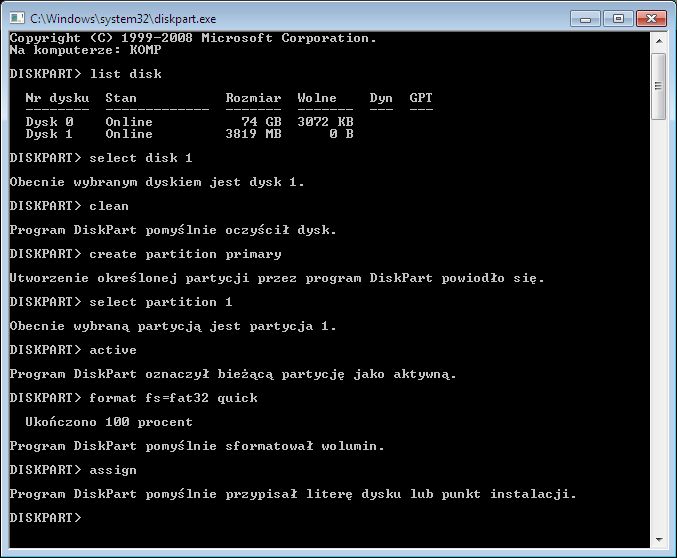 Установка Windows Vista / 7 с Pendrive