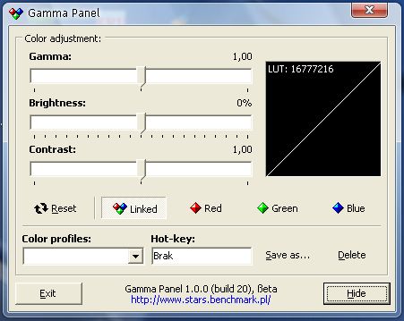 Gamma Panel - управление цветом экрана монитора