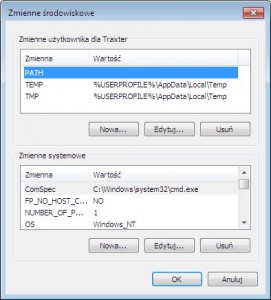 Переменные среды Windows, значения по умолчанию, перемещение